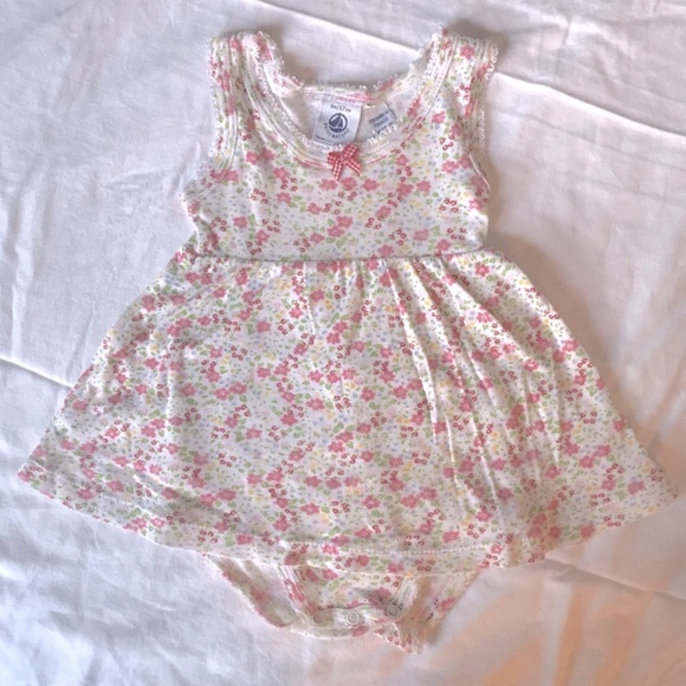 Petit Bateau baby onesie tank dress